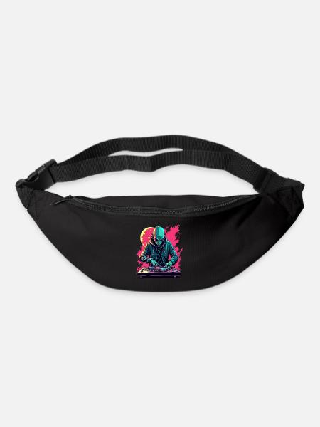 Alien Ausserirdischer DJ Musik - Gürteltasche - Schwarz