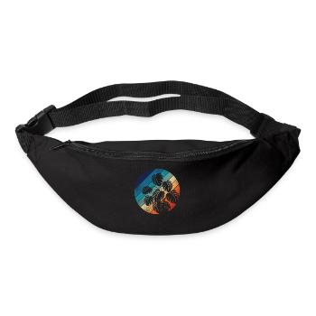 Amoureux des plantes jardinage rétro - Sac banane - noir - Devant
