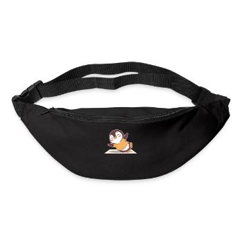 Happy Penguin Yoga Exercice Joie - Sac banane - noir - Devant