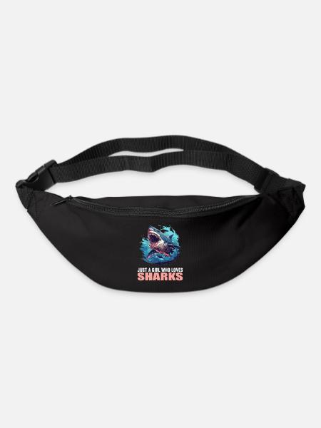 Requins Requin - Sac banane - noir