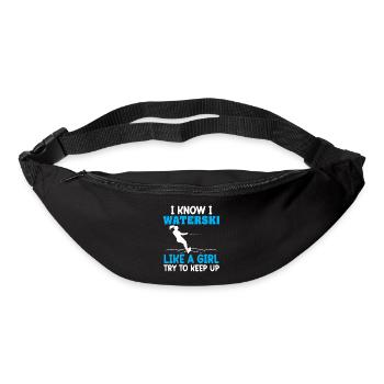 Ski nautique pour femmes filles skieuses nautiques - Sac banane - noir - Devant