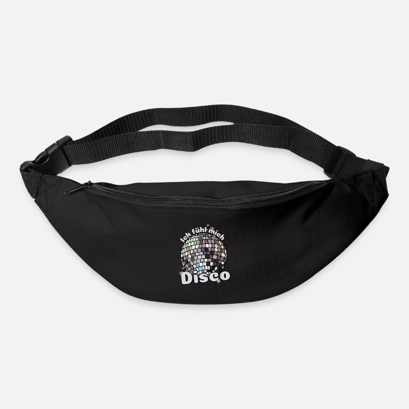 Ich fühl mich Disco! Diskothek Discokugel Spruch - Gürteltasche - Schwarz