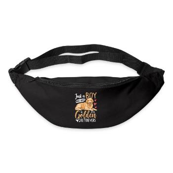 Just A Boy Who Loves Golden Retrievers - Gürteltasche - Schwarz - Vorne