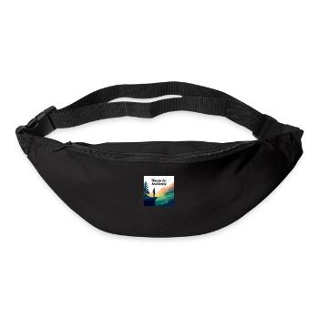 Wander Far, Heal Deeply – Hiking & Nature - Bum bag - black - Front
