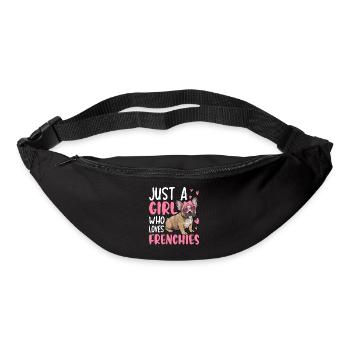 Juste une fille qui aime les Frenchies - Sac banane - noir - Devant