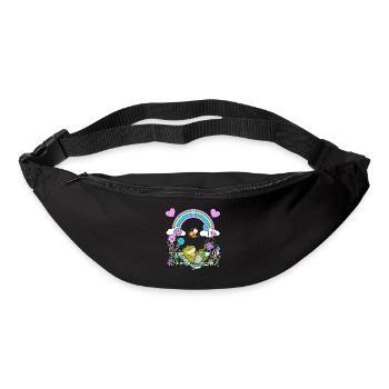 Frosch Frösche Kinder Kind - Gürteltasche - Schwarz - Vorne