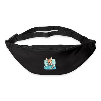 Kangaroo Sleeping In Bed At Night Time - Gürteltasche - Schwarz - Vorne