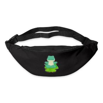 Crocodile Yoga Fitness Méditation - Sac banane - noir - Devant