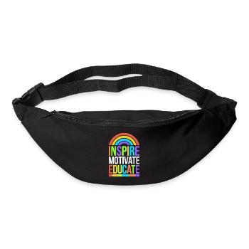 Teachers Inspire Motivate Educate Rainbow - Bum bag - black - Front