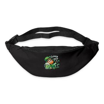 clover and out St. Patrick's Day fun - Bum bag - black - Front