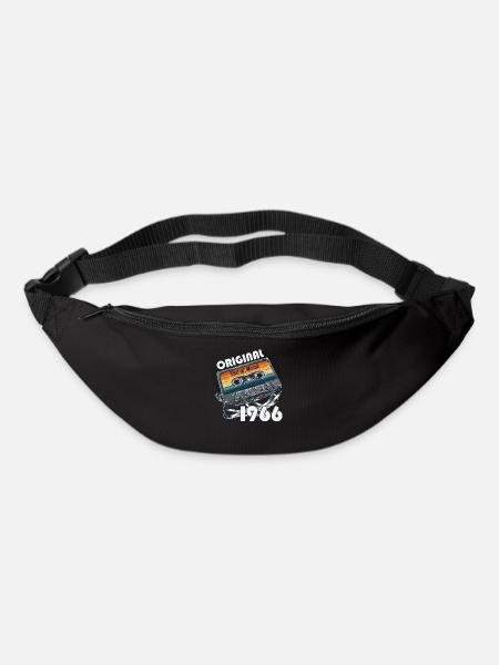 60ème anniversaire Cadeau Homme Cassette Mars 1966 - Sac banane - noir