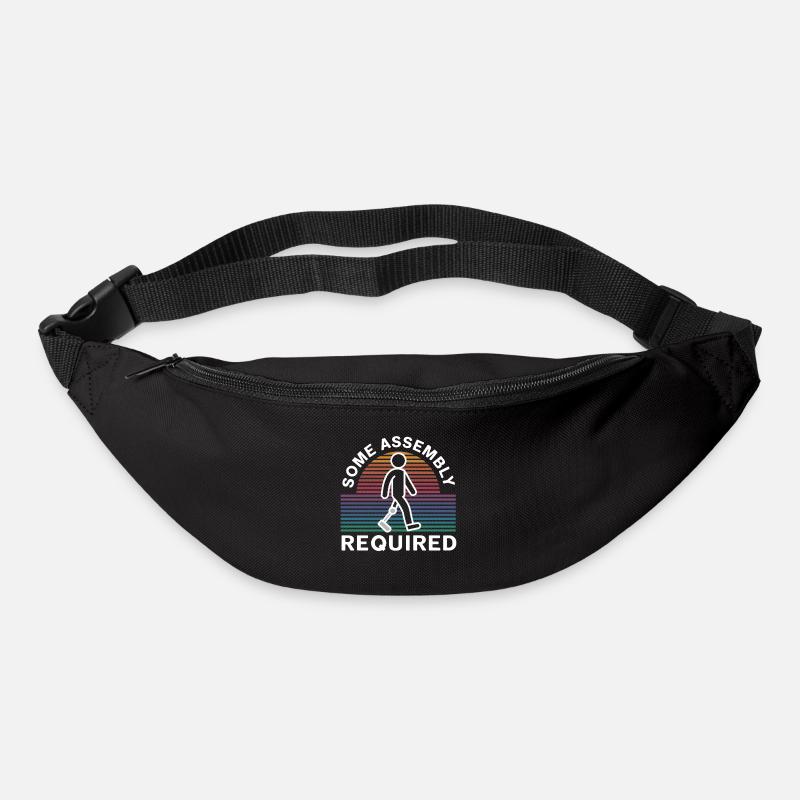 Some Assembly Required Funny Amputee Humor - Bum bag - black