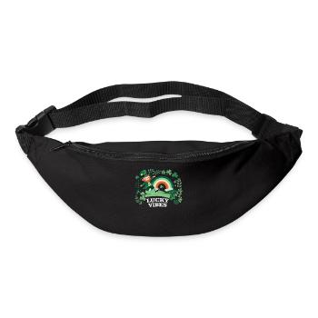 St. Patrick's Day Lucky Vibes Regenbogen - Gürteltasche - Schwarz - Vorne