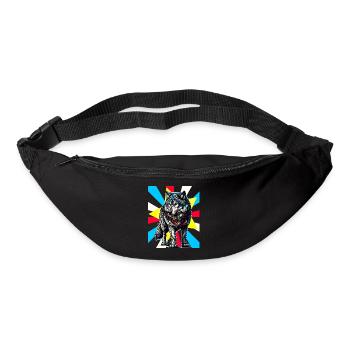 Wolf Wolves Tattoo - Bum bag - black - Front