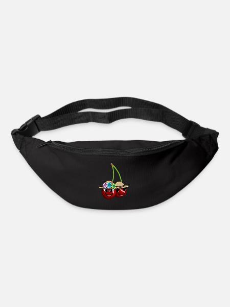 Rockabilly Retro Vintage Kirsche Kirschen - Gürteltasche - Schwarz
