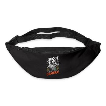 Je photographie des personnes et parfois des paysages... avec mon c - Sac banane - noir - Devant