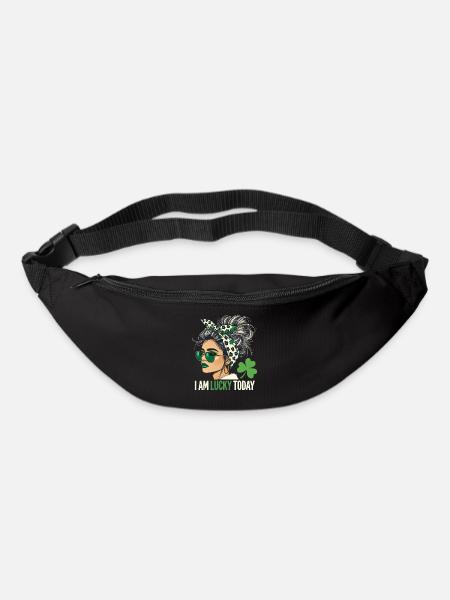St. Patricks Day I Am Lucky Today Design - Gürteltasche - Schwarz