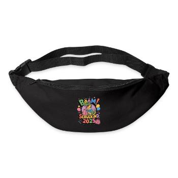 Schulkind 2025 Einschulung Schulanfang - Gürteltasche - Schwarz - Vorne