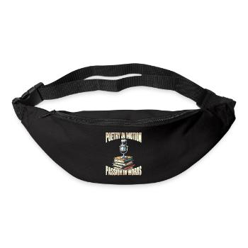 Poetry Slam Rhyme Slam Poetry Poet Poems - Bum bag - black - Front