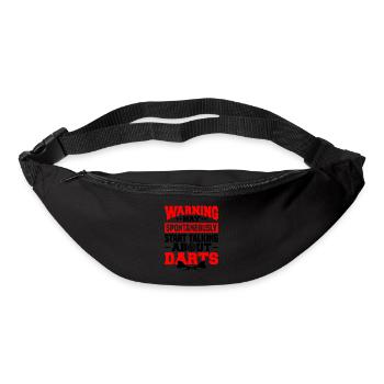 Dart Dartspieler Dartspiel Herren - Gürteltasche - Schwarz - Vorne