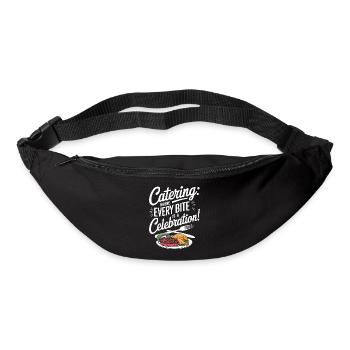 Traiteur : où chaque bouchée est une fête ! - Sac banane - noir - Devant
