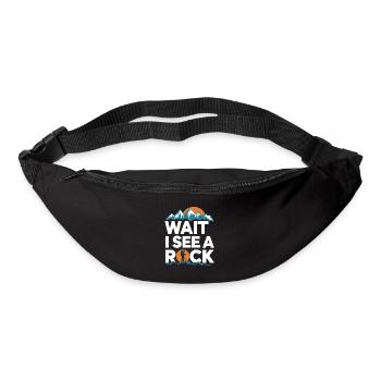 Wait, I see a rock mountaineering adventure - Bum bag - black - Front