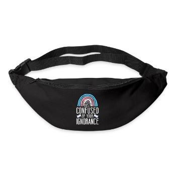 Fierté LGBT transgenre - Sac banane - noir - Devant
