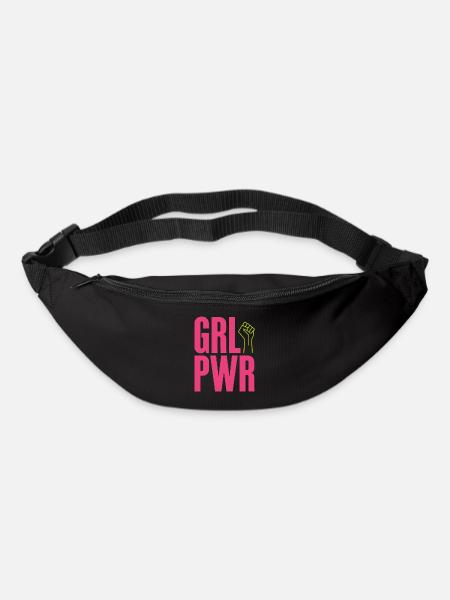 Frauen Power GRL PWR Girl Patriarchat Feminismus - Gürteltasche - Schwarz