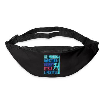 Climbing - It's Not a Hobby. It's a Lifestyle - Bum bag - black - Front
