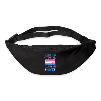 Fierté LGBT transgenre - Sac banane - noir - Devant
