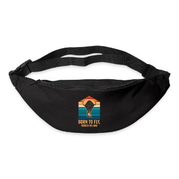 Born To Fly Forced To Land Paramotor - Bum bag - black - Front