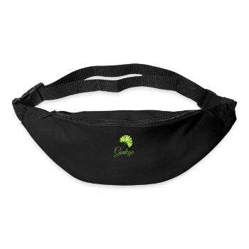 Ginkgoblatt Botanische Eleganz - Gürteltasche - Schwarz - Vorne