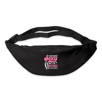 Je suis barmaid et sexy - Sac banane - noir - Devant