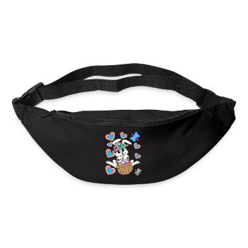 Osterhase Osterhasen Eier Ostereier Ostern - Gürteltasche - Schwarz - Vorne