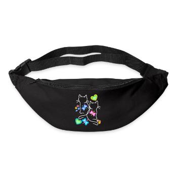 Enfants, Chats, Chats, Chatons, Tout-petits, Bébé - Sac banane - noir - Devant