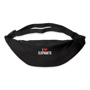 Elephant Lovers Gifts - Gürteltasche - Schwarz - Vorne