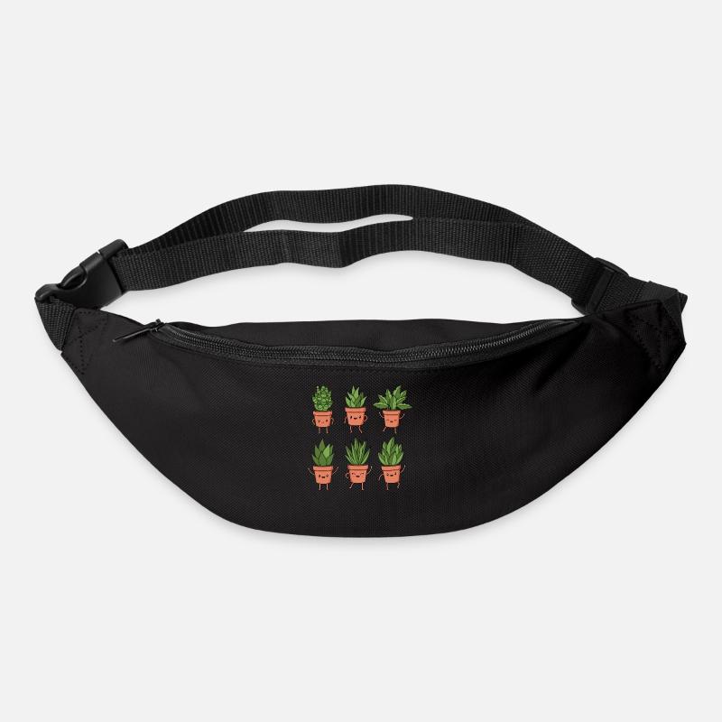 Pflanzen - Gürteltasche - Schwarz