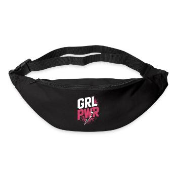 Femmes Pouvoir GRL PWR Fille Patriarcat Féminisme - Sac banane - noir - Devant