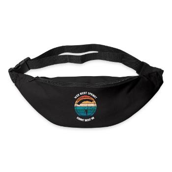 Retro Fallschirmspringen Spruch Design Fallschirm - Gürteltasche - Schwarz - Vorne