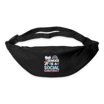 Fierté LGBT transgenre - Sac banane - noir - Devant