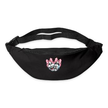Kokette Schleife Theater Maske Drama Komödie - Gürteltasche - Schwarz - Vorne