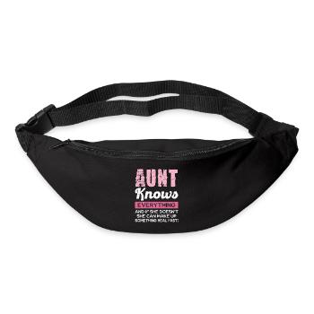 La tante sait tout et si ce n’est pas le cas, - Sac banane - noir - Devant