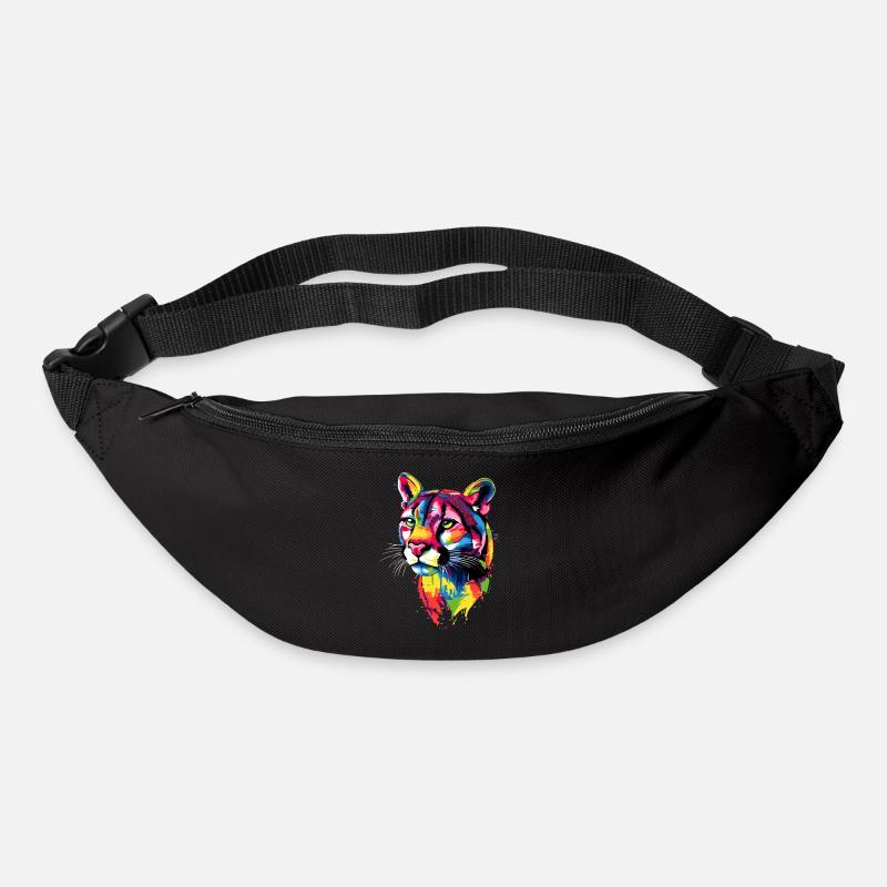 Panther Leopard Raubkatze Süße Großkatze Katzen - Gürteltasche - Schwarz