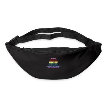 Human Rights Gay LGBTQ+ Pride Rainbow Flag - Bum bag - black - Front
