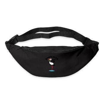 Frosch und Storch - Don't ever give up - Gürteltasche - Schwarz - Vorne