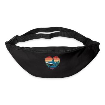 Rétro Vintage Hammerhead Shark Ocean Divers Cadeaux - Sac banane - noir - Devant