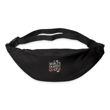 Quilting drôle disant mondes Okayest Quilter - Sac banane - noir - Devant