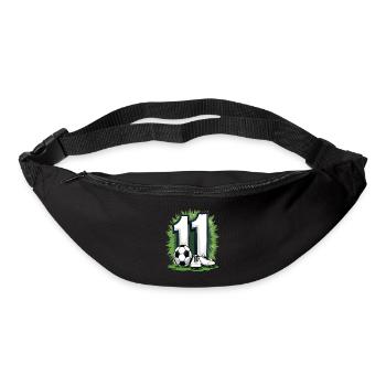 Fußball Geburtstag 11 Jahre Jungen Geschenk - Gürteltasche - Schwarz - Vorne