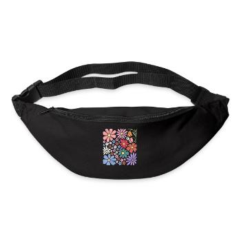 Bunte Blumen Natur Wildblumen - Gürteltasche - Schwarz - Vorne