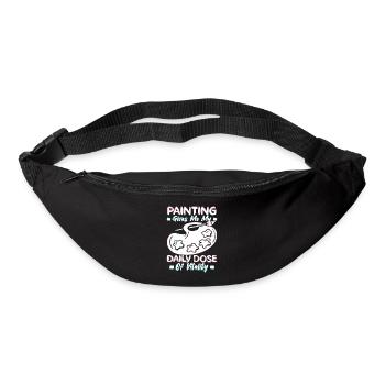 Funny Art Painter Painting My Daily Dose Drawing - Bum bag - black - Front